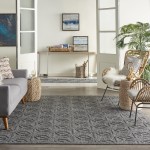 Nourison Cozumel CZM01 Area Rug, Dark Grey, 7' x 10'