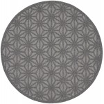 Nourison Cozumel CZM01 Area Rug, Dark Grey, 7'10" x Round