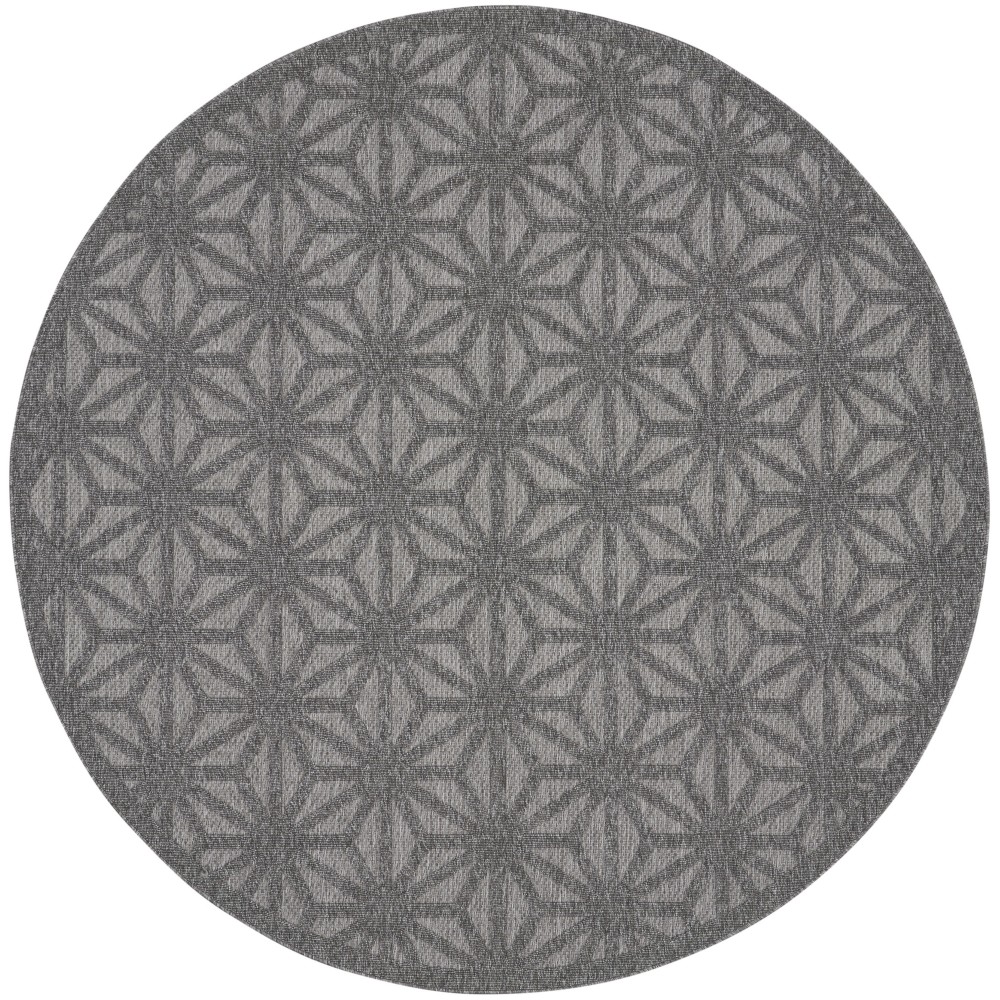 Nourison Cozumel CZM01 Area Rug, Dark Grey, 7'10" x Round