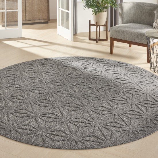 Nourison Cozumel CZM01 Area Rug, Dark Grey, 7'10" x Round