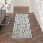 Nourison Cozumel CZM01 Runner Rug, Light Grey, 2'2" x 7'6"