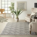 Nourison Cozumel CZM01 Area Rug, Light Grey, 5'3" x 7'3"