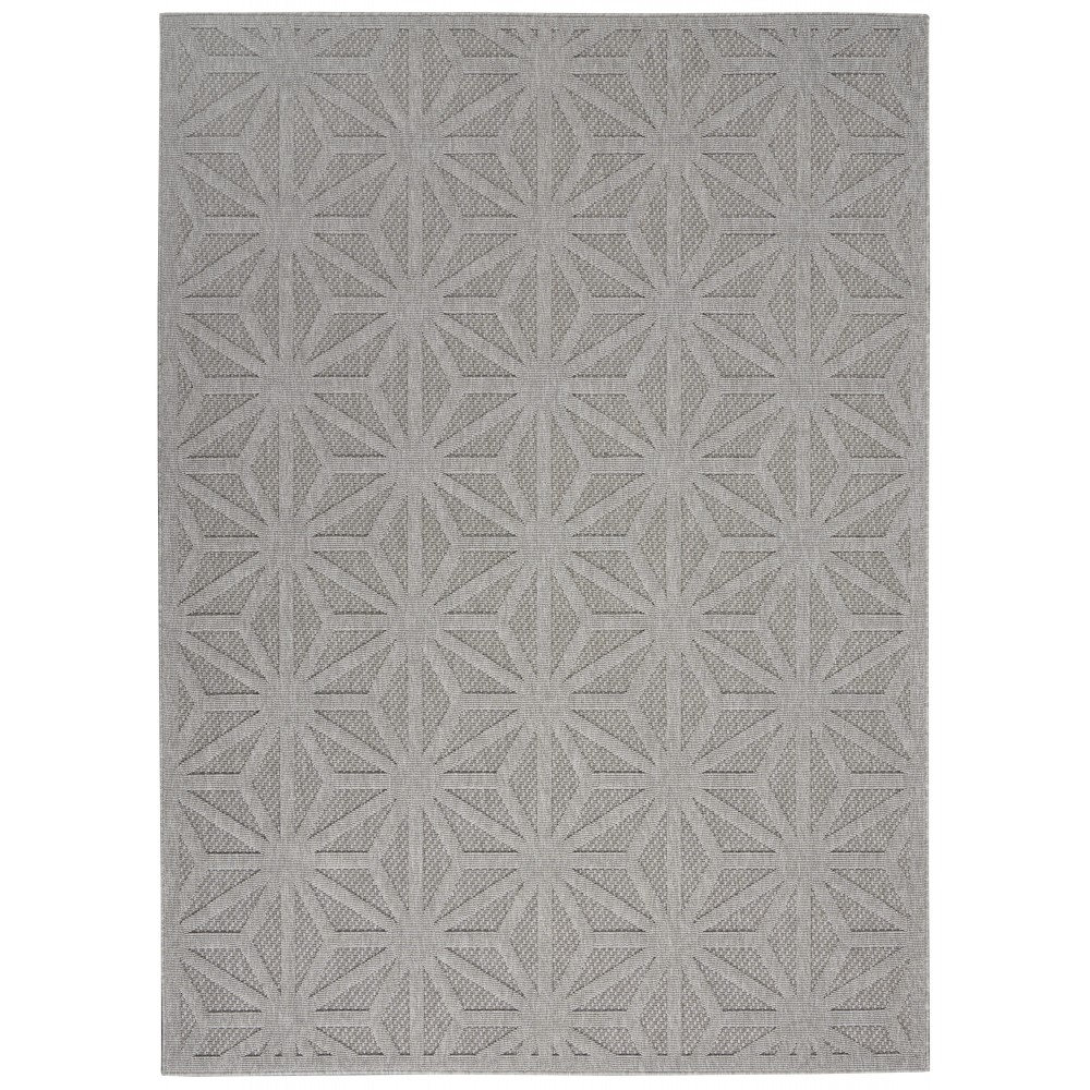 Nourison Cozumel CZM01 Area Rug, Light Grey, 6' x 9'