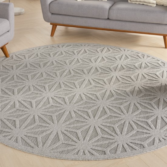 Nourison Cozumel CZM01 Area Rug, Light Grey, 7'10" x Round