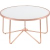 ACME Alivia Coffee Table, Rose Gold & Frosted Glass