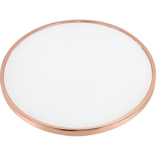 ACME Alivia Coffee Table, Rose Gold & Frosted Glass
