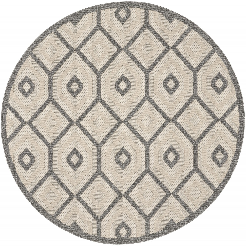 Nourison Cozumel CZM02 Area Rug, Cream, 7'10" x Round
