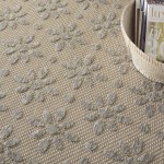 Nourison Cozumel CZM03 Area Rug, Cream, 5'3" x 7'3"