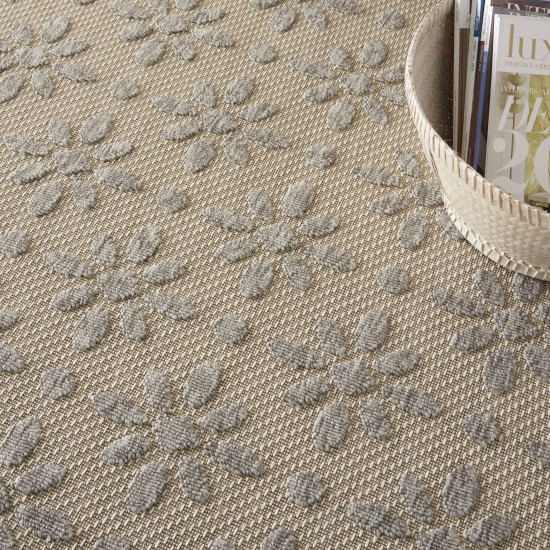 Nourison Cozumel CZM03 Area Rug, Cream, 5'3" x 7'3"