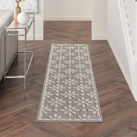 Nourison Cozumel CZM03 Runner Rug, Grey, 2'2" x 10'