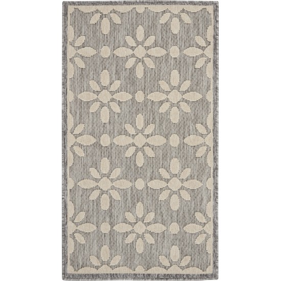 Nourison Cozumel CZM03 Area Rug, Grey, 2'2" x 3'9"