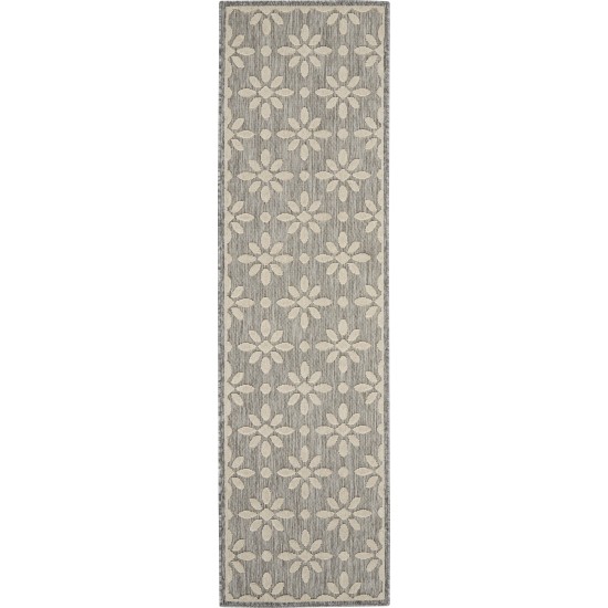 Nourison Cozumel CZM03 Runner Rug, Grey, 2'2" x 7'6"