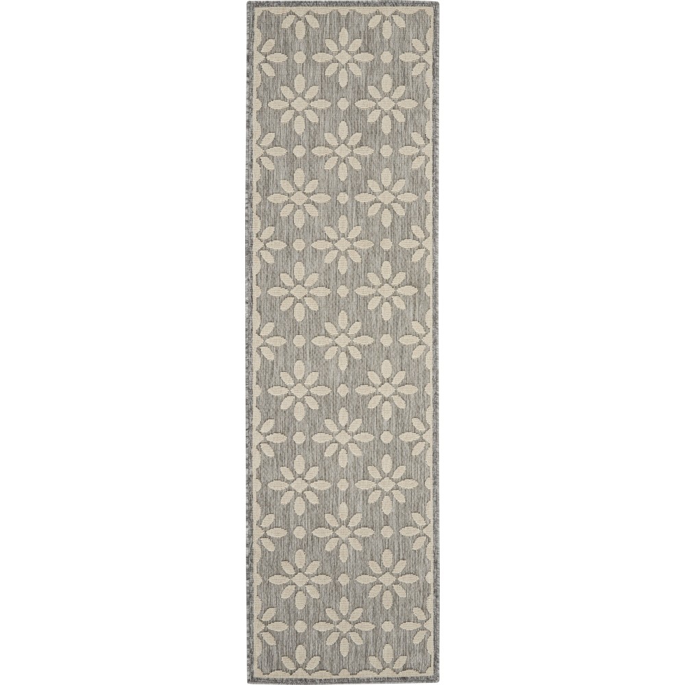 Nourison Cozumel CZM03 Runner Rug, Grey, 2'2" x 7'6"