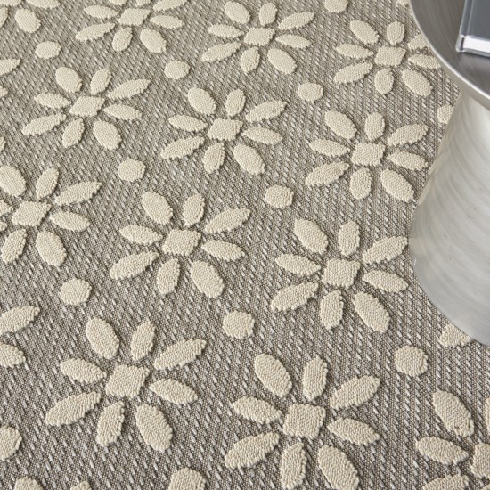 Nourison Cozumel CZM03 Area Rug, Grey, 5'3" x 7'3"