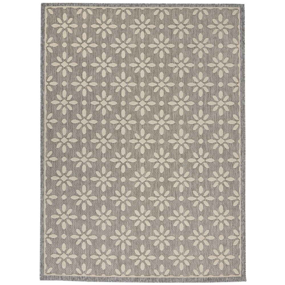 Nourison Cozumel CZM03 Area Rug, Grey, 6' x 9'