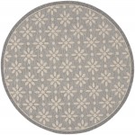 Nourison Cozumel CZM03 Area Rug, Grey, 7'10" x Round