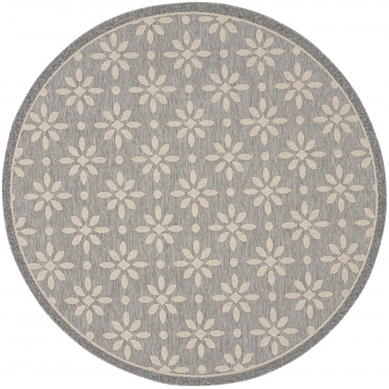 Nourison Cozumel CZM03 Area Rug, Grey, 7'10" x Round