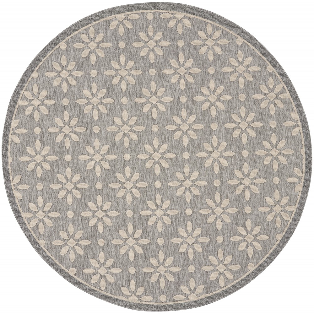 Nourison Cozumel CZM03 Area Rug, Grey, 7'10" x Round