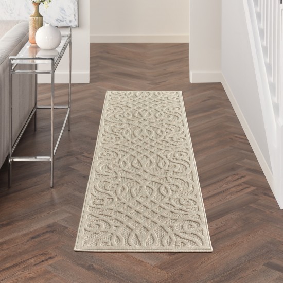 Nourison Cozumel CZM04 Runner Rug, Cream, 2'2" x 10'