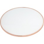 ACME Alivia End Table, Rose Gold & Frosted Glass