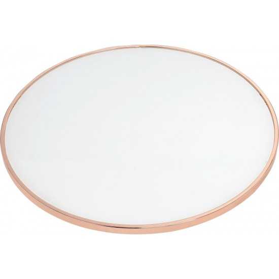 ACME Alivia End Table, Rose Gold & Frosted Glass