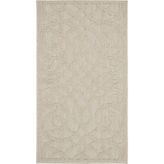 Nourison Cozumel CZM04 Area Rug, Cream, 2'2" x 3'9"