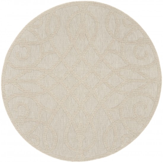 Nourison Cozumel CZM04 Area Rug, Cream, 7'10" x Round