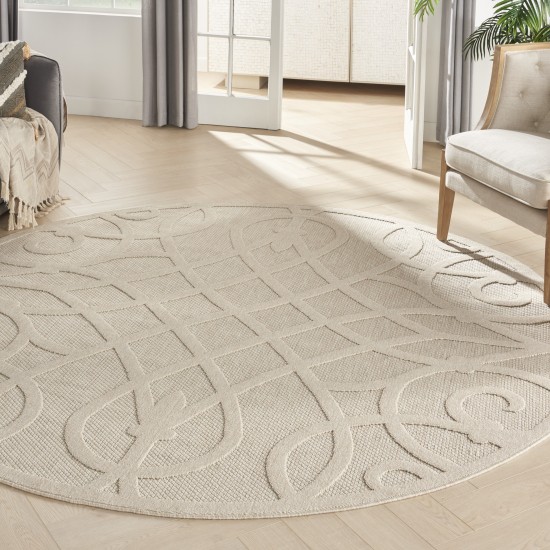 Nourison Cozumel CZM04 Area Rug, Cream, 7'10" x Round