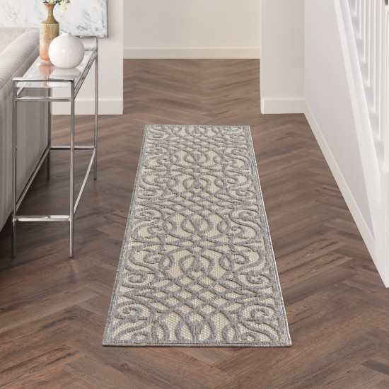 Nourison Cozumel CZM04 Runner Rug, Cream/Grey, 2'2" x 10'