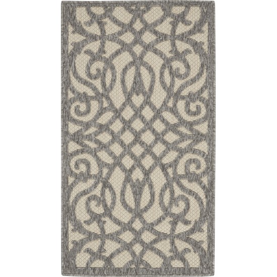 Nourison Cozumel CZM04 Area Rug, Cream/Grey, 2'2" x 3'9"