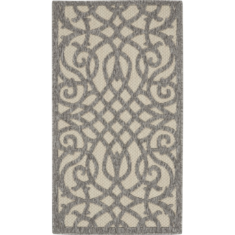 Nourison Cozumel CZM04 Area Rug, Cream/Grey, 2'2" x 3'9"