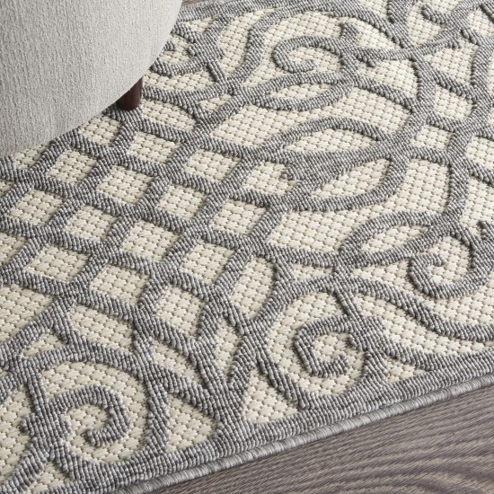 Nourison Cozumel CZM04 Area Rug, Cream/Grey, 2'2" x 3'9"