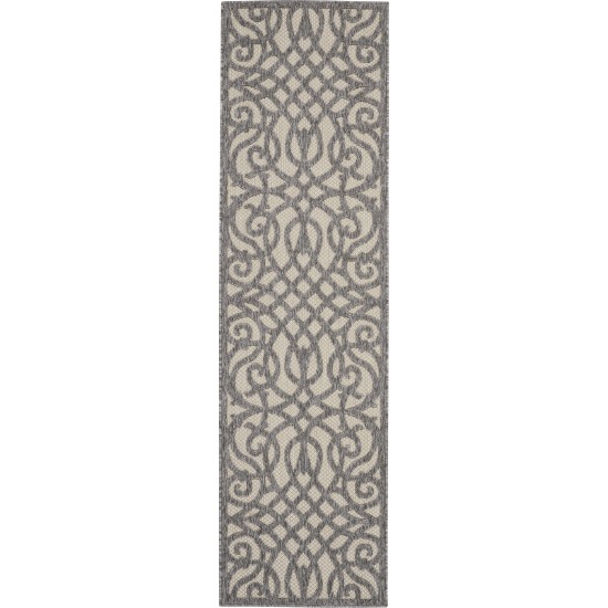 Nourison Cozumel CZM04 Runner Rug, Cream/Grey, 2'2" x 7'6"