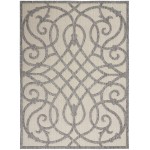 Nourison Cozumel CZM04 Area Rug, Cream/Grey, 6' x 9'