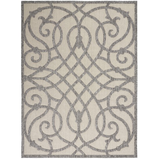 Nourison Cozumel CZM04 Area Rug, Cream/Grey, 6' x 9'