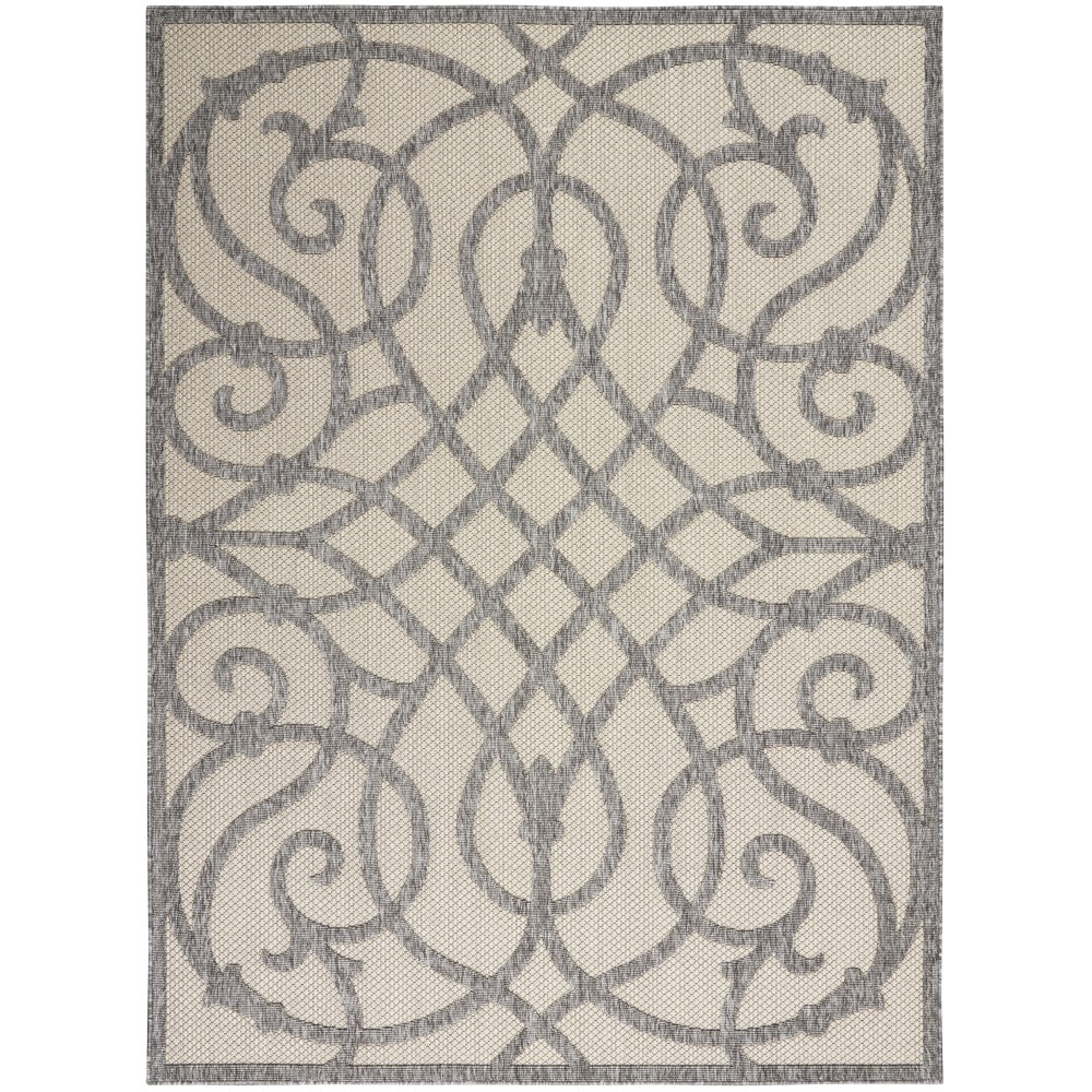 Nourison Cozumel CZM04 Area Rug, Cream/Grey, 6' x 9'