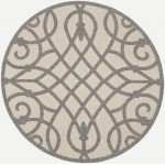 Nourison Cozumel CZM04 Area Rug, Cream/Grey, 7'10" x Round