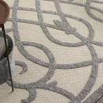 Nourison Cozumel CZM04 Area Rug, Cream/Grey, 8'10" x 11'10"