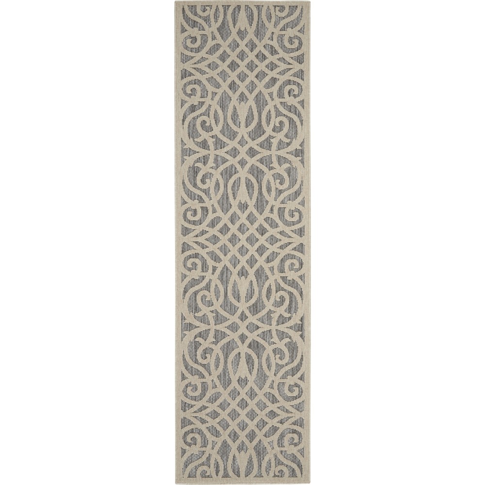 Nourison Cozumel CZM04 Runner Rug, Grey, 2'2" x 7'6"