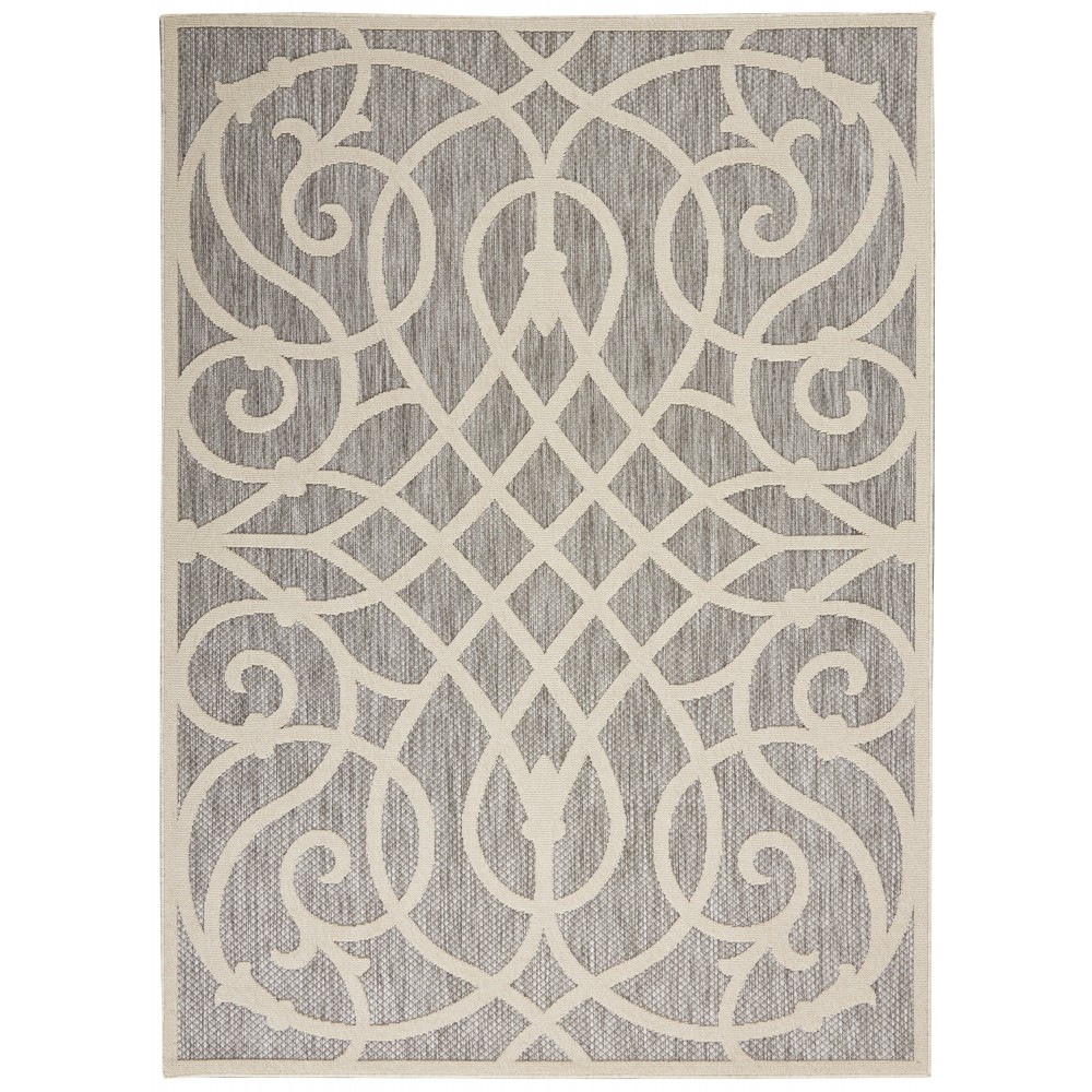 Nourison Cozumel CZM04 Area Rug, Grey, 4' x 6'