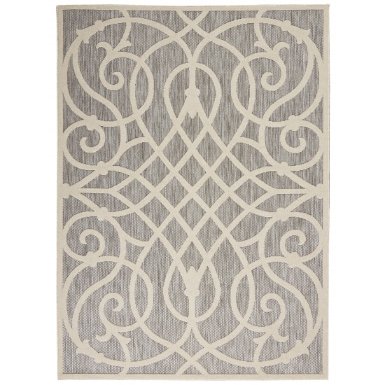 Nourison Cozumel CZM04 Area Rug, Grey, 5'3" x 7'3"