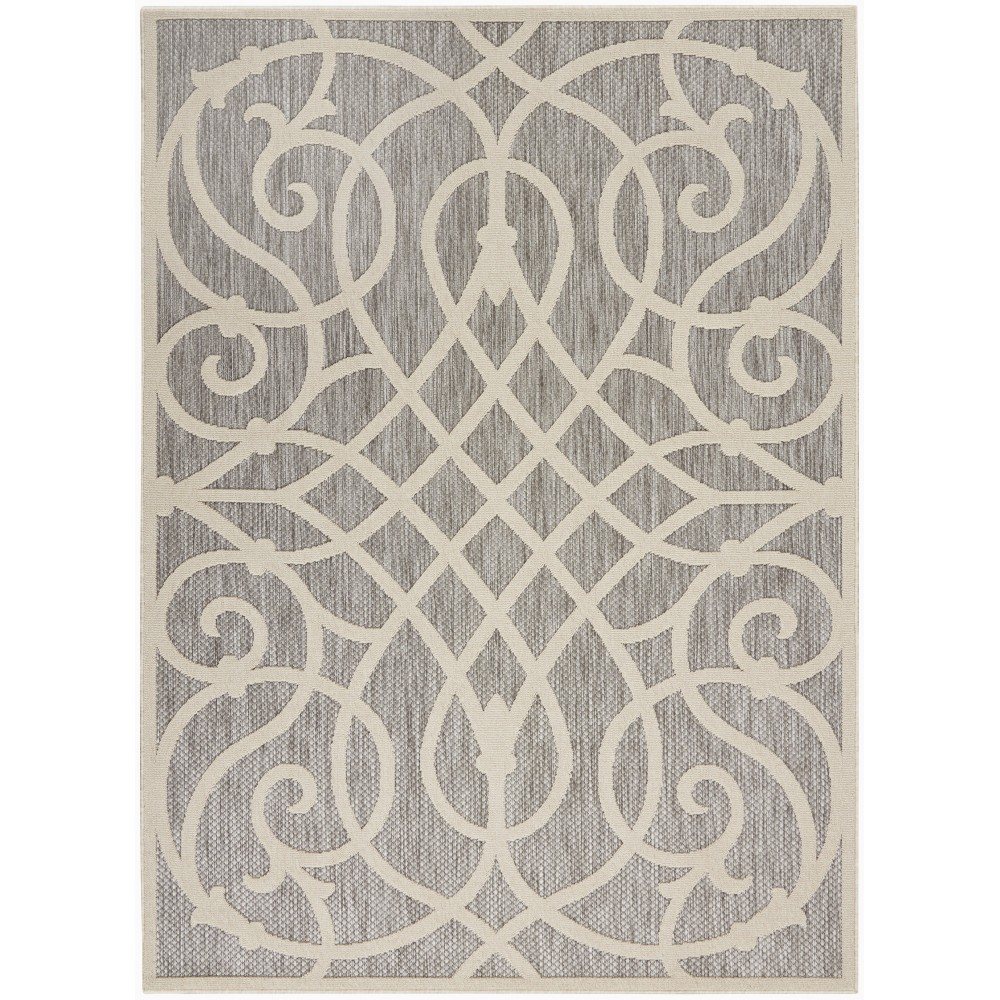 Nourison Cozumel CZM04 Area Rug, Grey, 6' x 9'