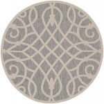 Nourison Cozumel CZM04 Area Rug, Grey, 7'10" x Round