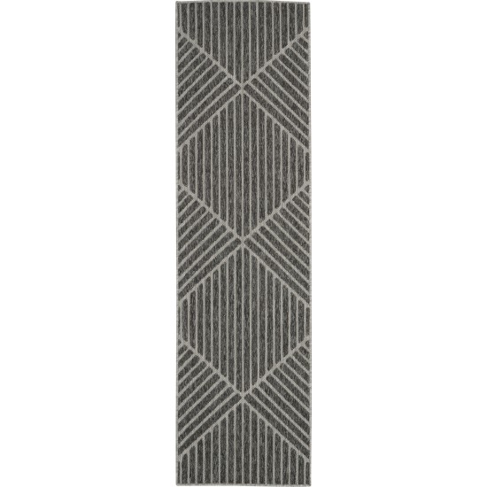 Nourison Cozumel CZM05 Runner Rug, Dark Grey, 2'2" x 7'6"