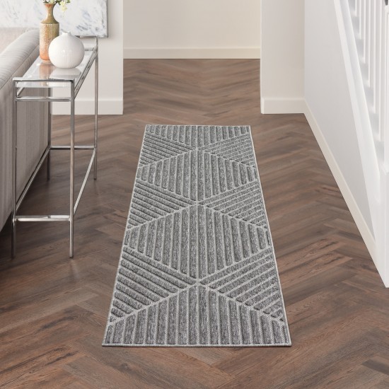 Nourison Cozumel CZM05 Runner Rug, Dark Grey, 2'2" x 7'6"