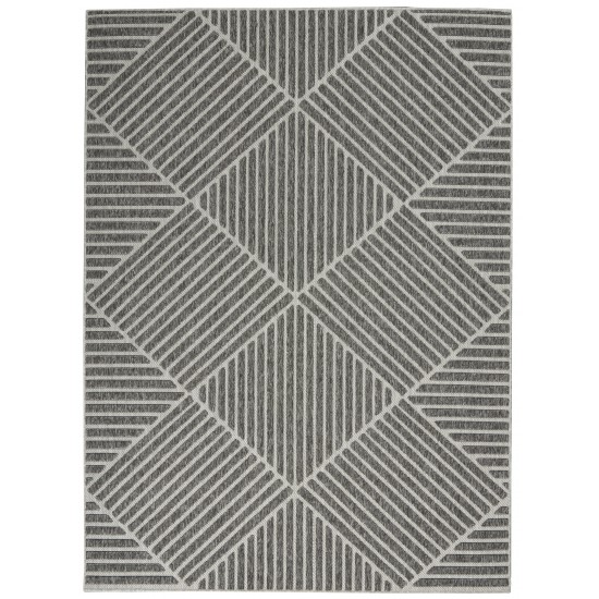 Nourison Cozumel CZM05 Area Rug, Dark Grey, 4' x 6'