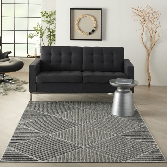 Nourison Cozumel CZM05 Area Rug, Dark Grey, 4' x 6'