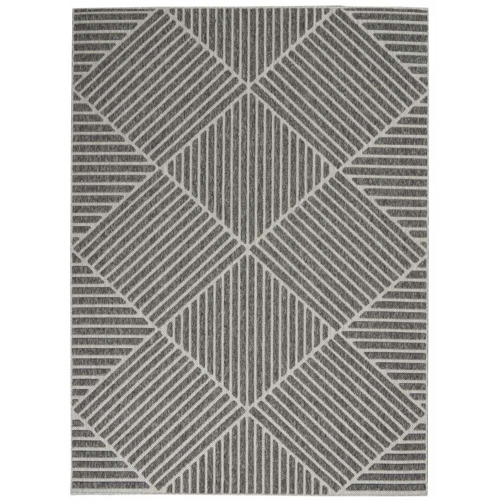 Nourison Cozumel CZM05 Area Rug, Dark Grey, 5'3" x 7'3"