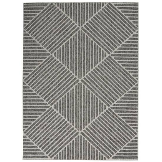 Nourison Cozumel CZM05 Area Rug, Dark Grey, 6' x 9'