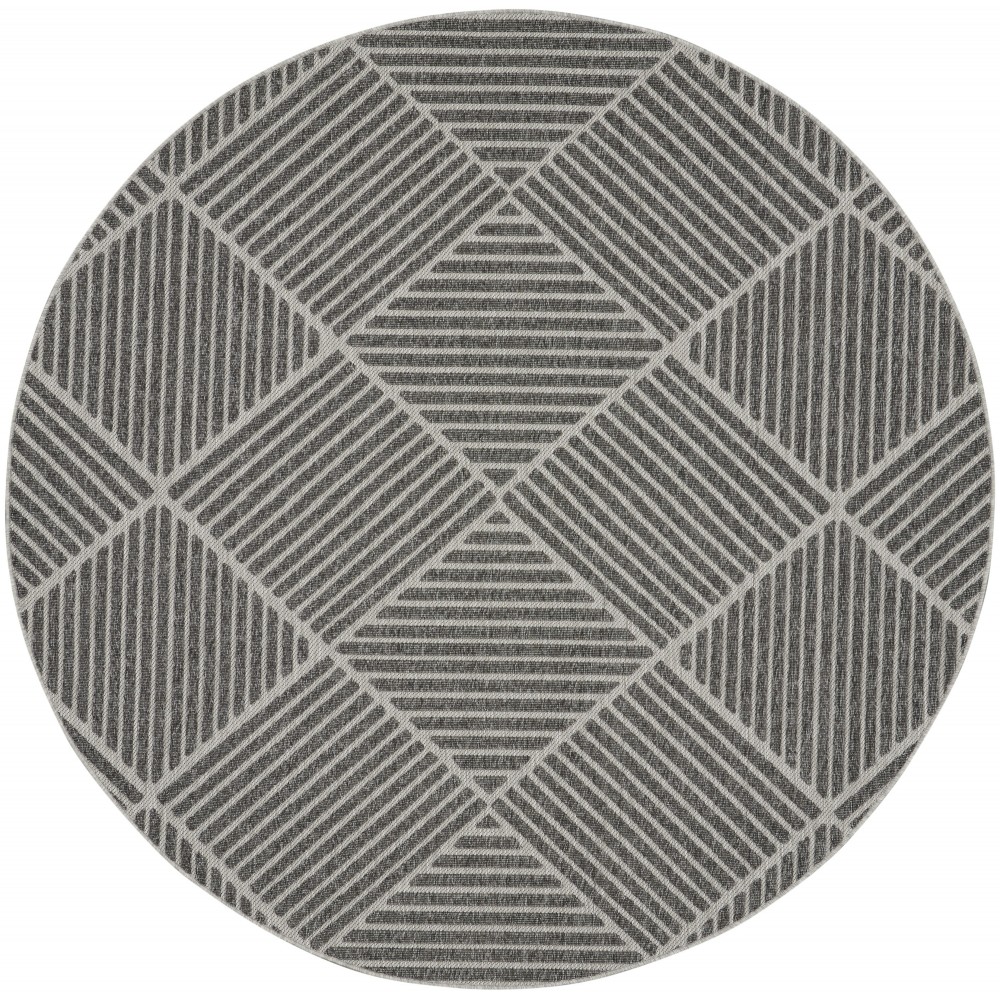 Nourison Cozumel CZM05 Area Rug, Dark Grey, 7'10" x Round